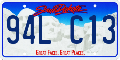 SD license plate 94LC13