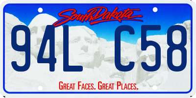 SD license plate 94LC58