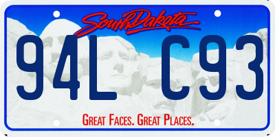 SD license plate 94LC93