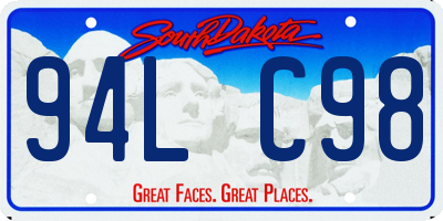 SD license plate 94LC98