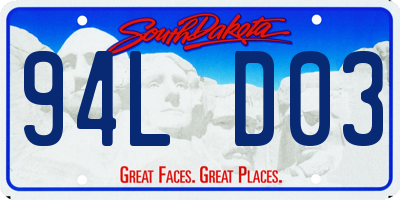 SD license plate 94LD03