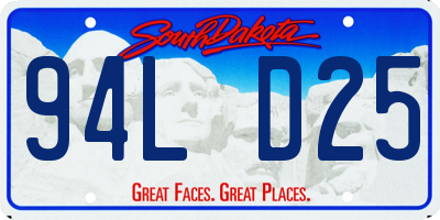 SD license plate 94LD25
