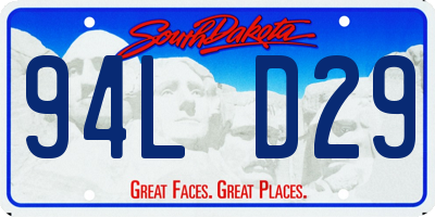 SD license plate 94LD29