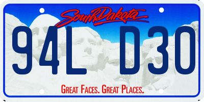 SD license plate 94LD30