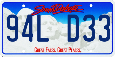 SD license plate 94LD33