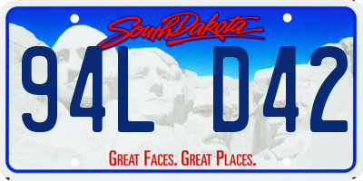 SD license plate 94LD42
