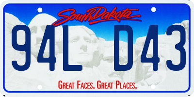 SD license plate 94LD43