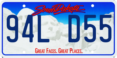SD license plate 94LD55