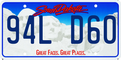 SD license plate 94LD60
