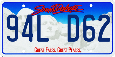 SD license plate 94LD62