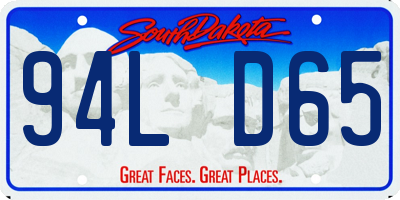 SD license plate 94LD65