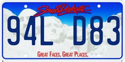 SD license plate 94LD83