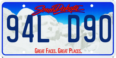 SD license plate 94LD90