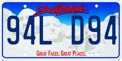 SD license plate 94LD94