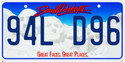 SD license plate 94LD96