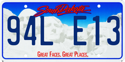 SD license plate 94LE13