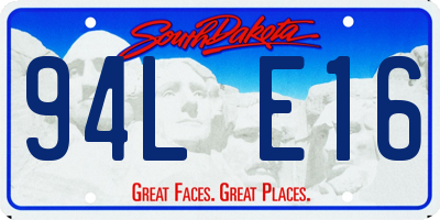 SD license plate 94LE16