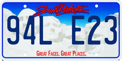 SD license plate 94LE23