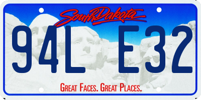 SD license plate 94LE32