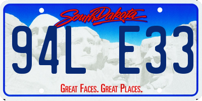 SD license plate 94LE33