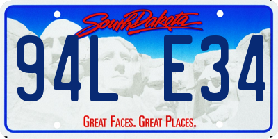 SD license plate 94LE34