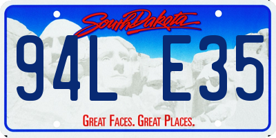 SD license plate 94LE35