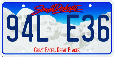 SD license plate 94LE36