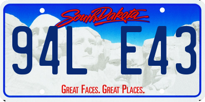 SD license plate 94LE43