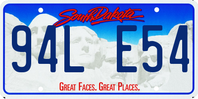 SD license plate 94LE54