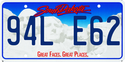 SD license plate 94LE62