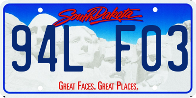 SD license plate 94LF03