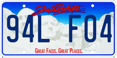 SD license plate 94LF04