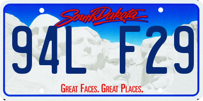 SD license plate 94LF29