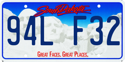 SD license plate 94LF32