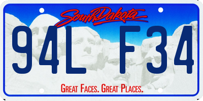SD license plate 94LF34
