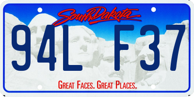 SD license plate 94LF37