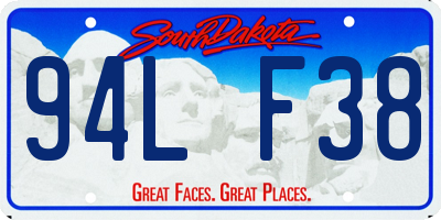 SD license plate 94LF38
