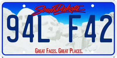 SD license plate 94LF42