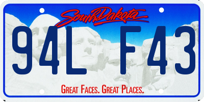 SD license plate 94LF43