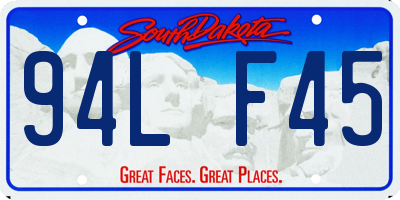 SD license plate 94LF45