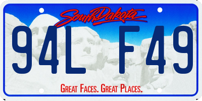 SD license plate 94LF49