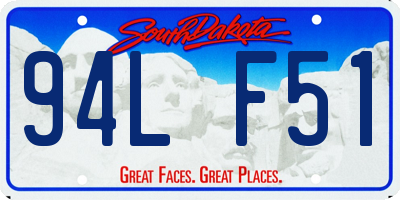 SD license plate 94LF51