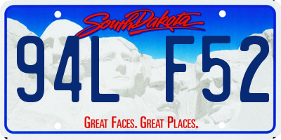 SD license plate 94LF52