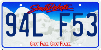 SD license plate 94LF53
