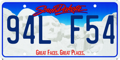 SD license plate 94LF54