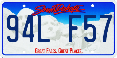 SD license plate 94LF57
