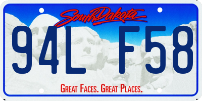SD license plate 94LF58