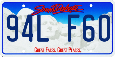 SD license plate 94LF60