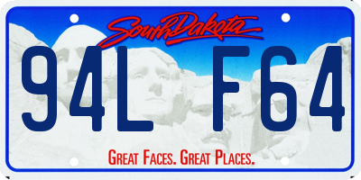 SD license plate 94LF64