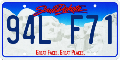 SD license plate 94LF71